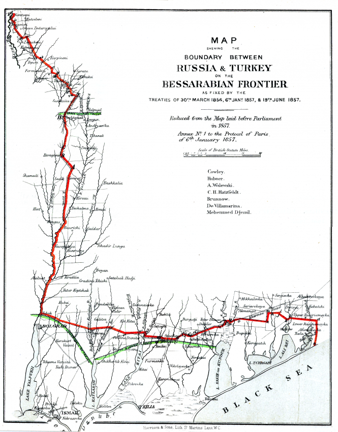 Нижний Траянов Вал. Карта 1857.